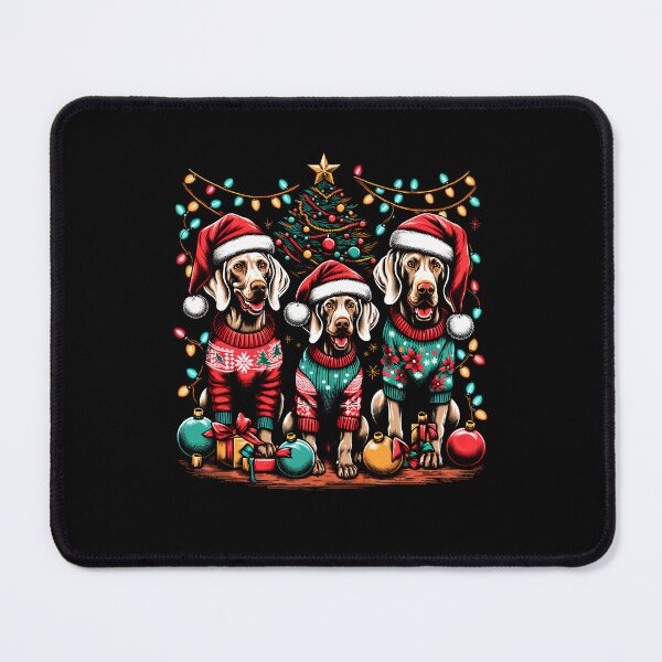 Item preview, Weimaraner Dog Family Light Vintage Christmas Tree Ugly Sweater Santa's Hat Xmas designed and sold by JoelFox165.