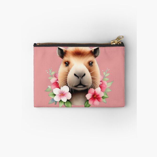 Item preview, Cute capybara and flowers  designed and sold by Roxburylane.