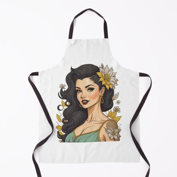 Item preview, Beautiful girl with long black hair and flowers designed and sold by Sanan Israyilli.