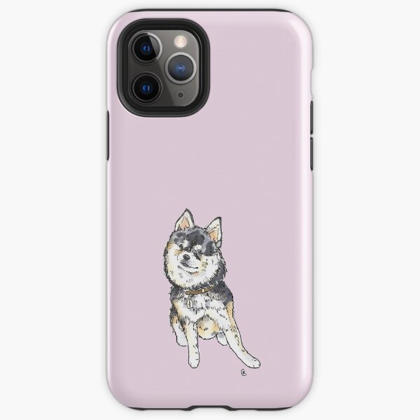 Black and White Pomsky iPhone Tough Case