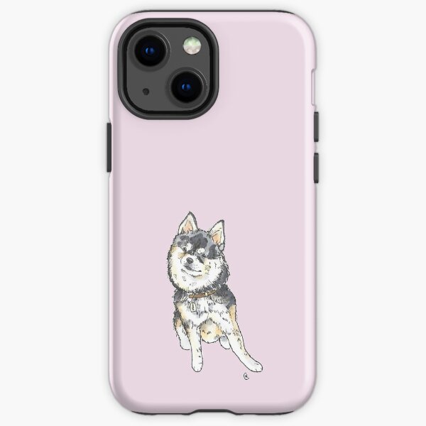 Black and White Pomsky iPhone Tough Case