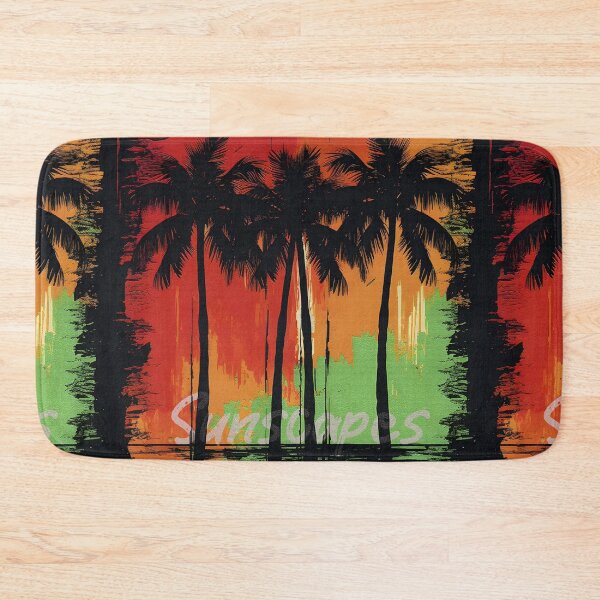 Item preview, Tropical Sunset Silhouettes - Abstract Palm Art designed and sold by inkArtistryfine.