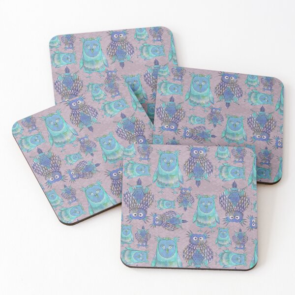 Item preview, Owl Be Right Birds [Blue] designed and sold by Carina Parry Studios.