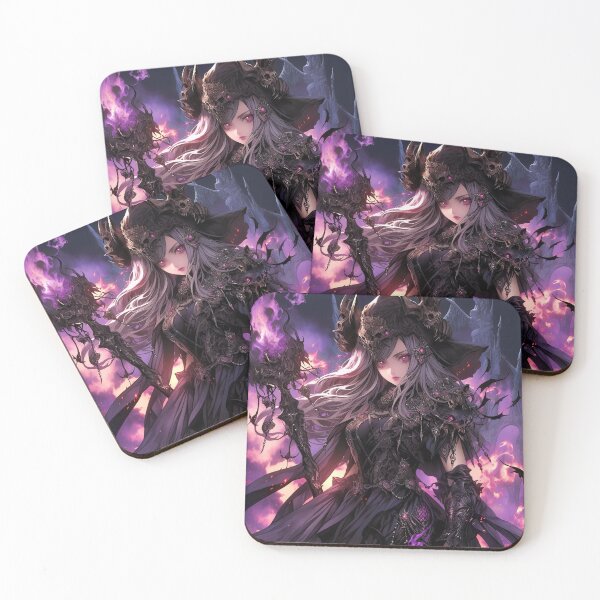 Item preview, Majestic Purple Dark Fantasy Queen Anime Girl designed and sold by bubblegoth.