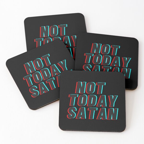 Item preview, Not Today Satan, not today - glitch effect art - gamers gifts idea - mouse pad designed and sold by amchtakkosa1.