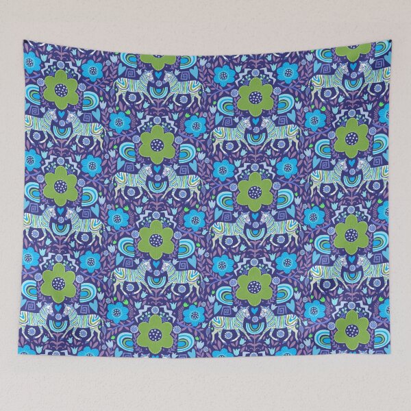 Item preview, Blues and greens Rainbow Zebra designed and sold by Janet Broxon.