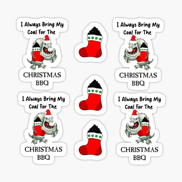 Funny Christmas stockings coal oriented xmas' Sticker