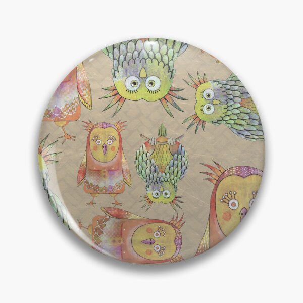 Item preview, Owl Be Right Birds [tan] designed and sold by Carina Parry Studios.