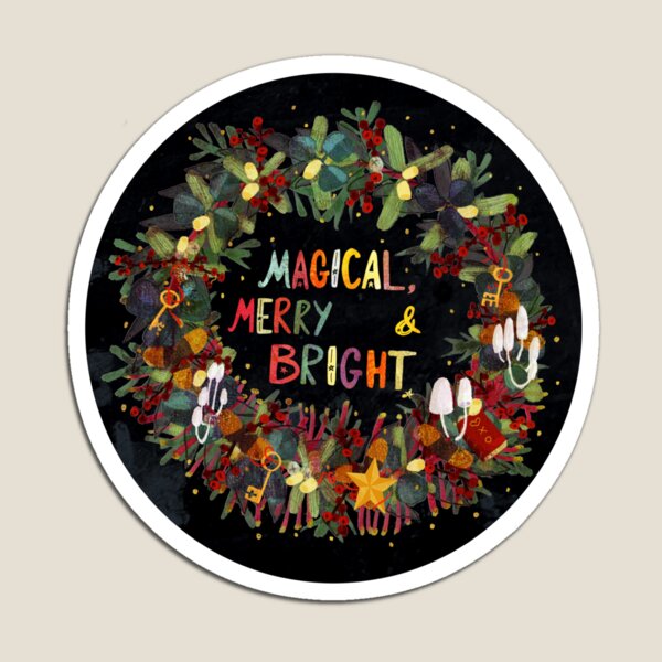 Item preview, Magical, merry and bright, winter solstice wreath designed and sold by Spikeabell.
