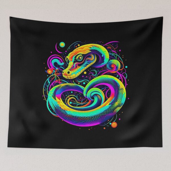 Item preview, colorful snake digital art graphic designed and sold by PrintingWiser.