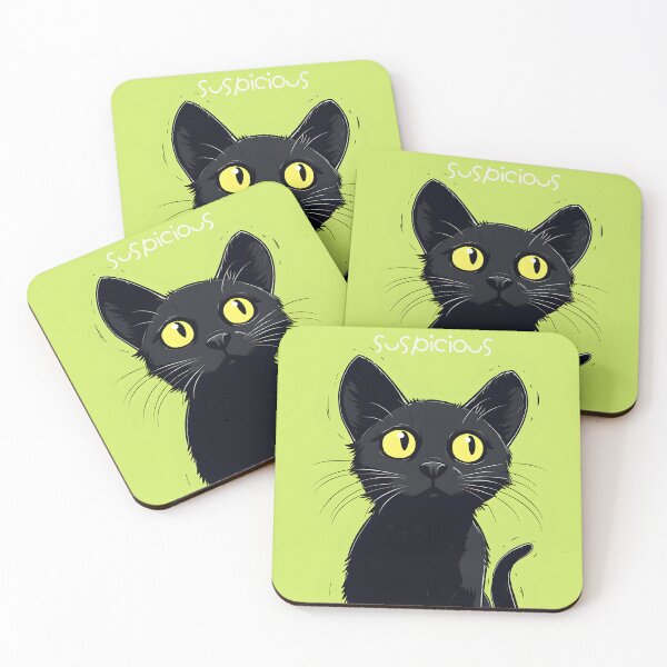 Item preview, Mystic Gaze - Enigmatic Black Cat Art designed and sold by inkArtistryfine.