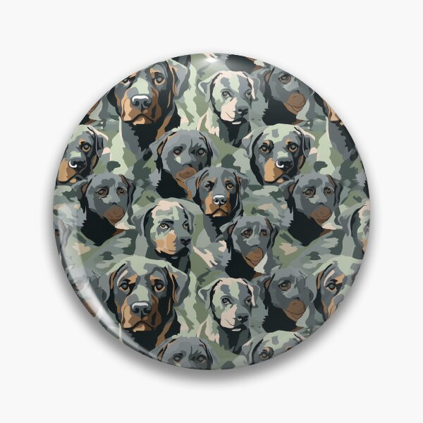 Item preview, Rottweiler in camouflage pattern designed and sold by forget45studio.