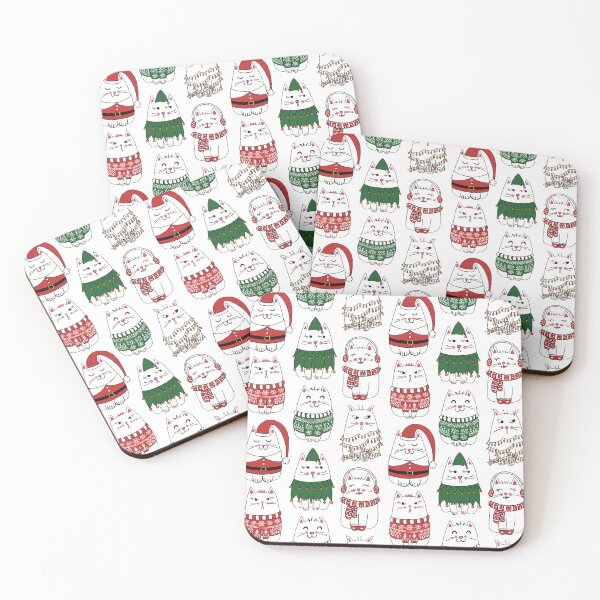 Item preview, Funny Xmas Cat Seamless Pattern  designed and sold by JinJinYoon.