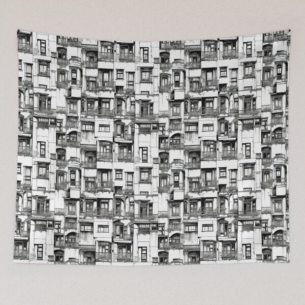 Item preview, Impresión de fachada arquitectónica del barrio de la ciudad designed and sold by entwithanaxe.