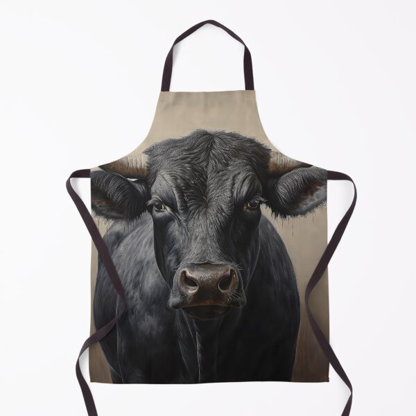 Item preview, Black Cow Front View designed and sold by Elisabeth Lucas.