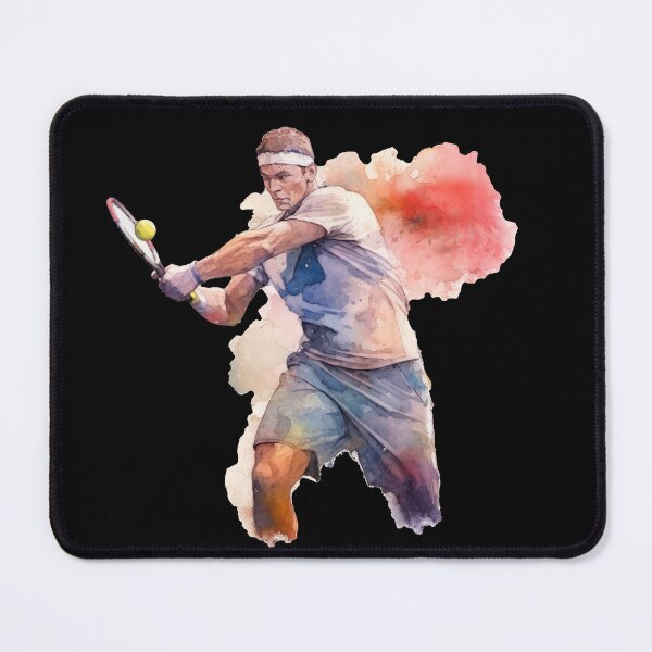 Item preview, Colorful tennis player hits the tennis ball designed and sold by WallGemsArt.