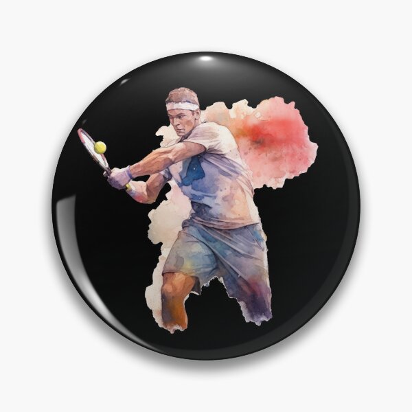 Item preview, Colorful tennis player hits the tennis ball designed and sold by WallGemsArt.