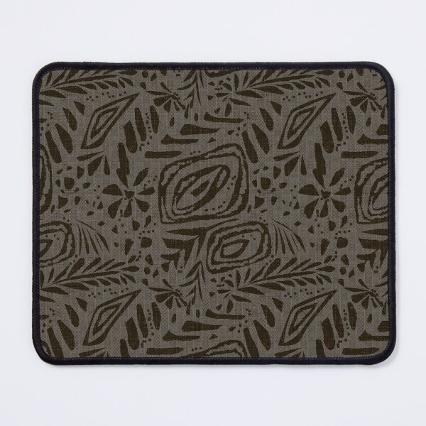 Item preview, Monochrome grey-brown pattern with block print style. designed and sold by marinaklykva.