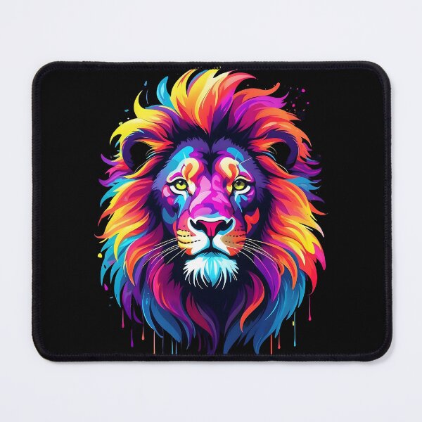 Item preview, Bold Lion With Neon Colors designed and sold by TrendiKloset.