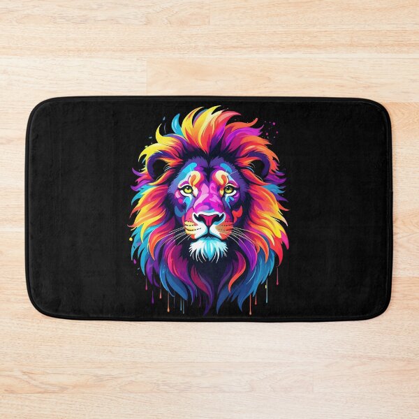 Item preview, Bold Lion With Neon Colors designed and sold by TrendiKloset.