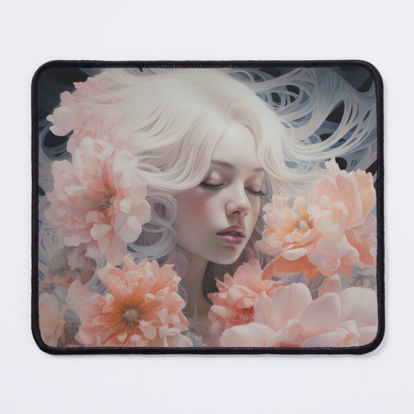Item preview, Ethereal Portrait of a Woman with Flower Petals designed and sold by Echo-Undercover.