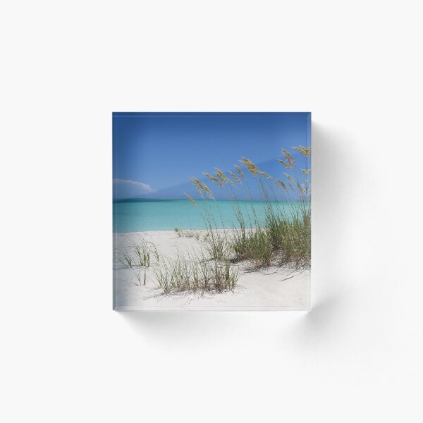 Sea Grass at Treasure Cay Acrylic Block