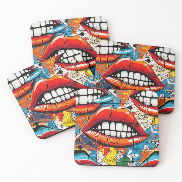 Item preview, Pop Art Mischief: Devilish Charm and Cheeky Hues Tiles designed and sold by polonuim210.