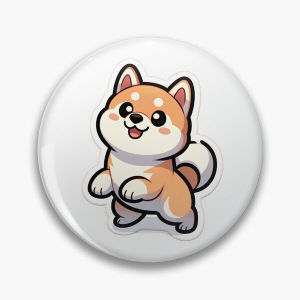 Artikelvorschau, Verspielter Shiba Inu Hundeaufkleber entworfen und verkauft von ZappyP.