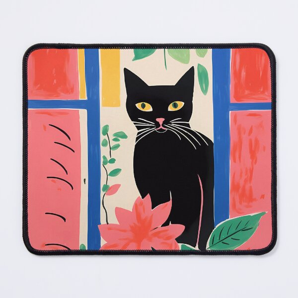 Item preview, Black Cat in Window - Matisse Style designed and sold by DigitalEffects.