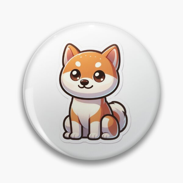 Artikelvorschau, Sitzender Shiba Inu Aufkleber entworfen und verkauft von ZappyP.