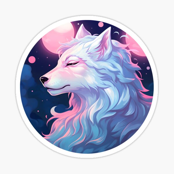 Item preview, Subtle Trans Pride Moonlit Wolf designed and sold by ArtliciousHUMAN.