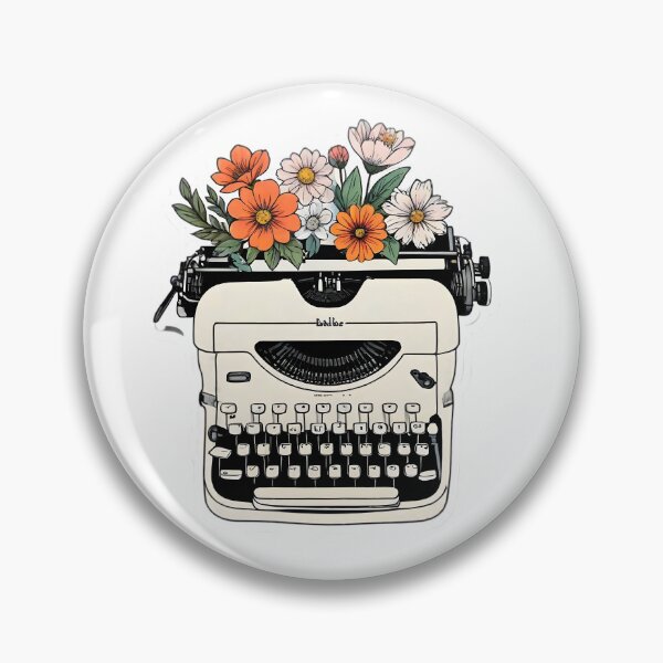 Item preview, Typewriter with flowers designed and sold by LaongfongDesign.