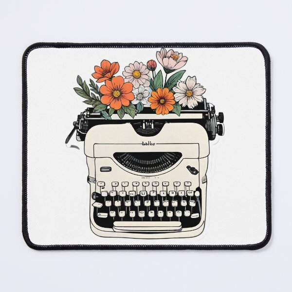 Item preview, Typewriter with flowers designed and sold by LaongfongDesign.