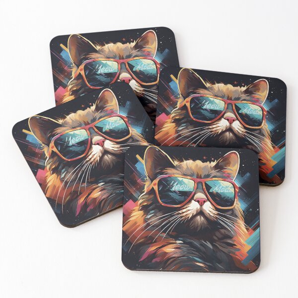 Item preview, Cosmic Cat with Sunglasses Illustration designed and sold by inkArtistryfine.