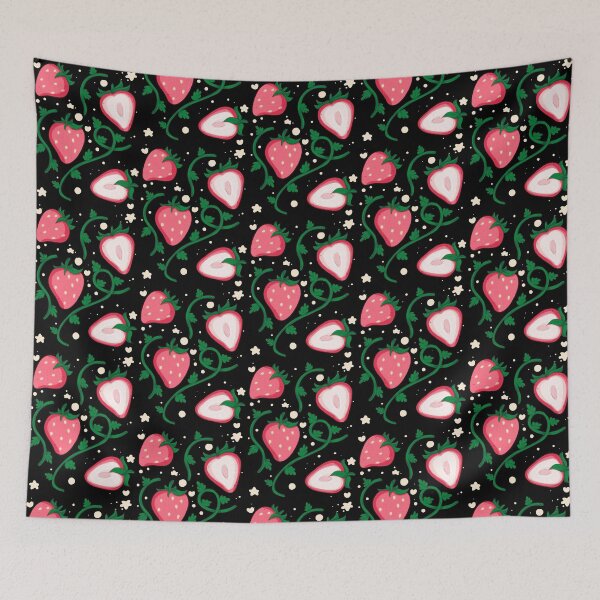 Item preview, Strawberries Pattern designed and sold by Cassandra Rollins.