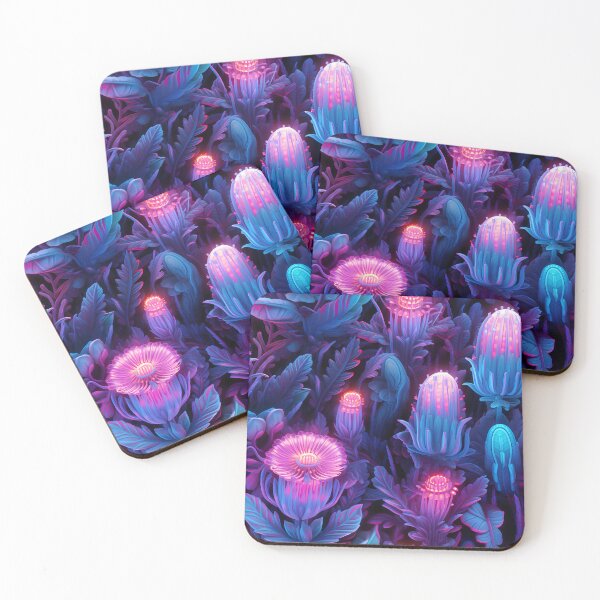 Item preview, Bioluminescent Realism: Neon-Violet Glow of Surreal Painkillers designed and sold by polonuim210.