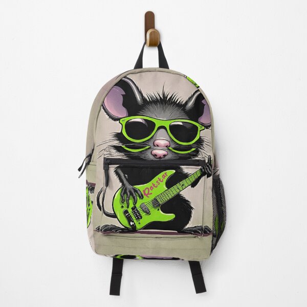 Item preview, Cool Rat Rockstar Guitar Illustration designed and sold by inkArtistryfine.