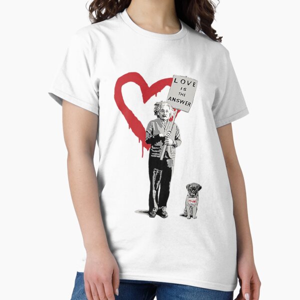 Artikel-Vorschau von BANKSY Einstein Liebe ist die Antwort, designt und verkauft von RoleyPoleyHami.