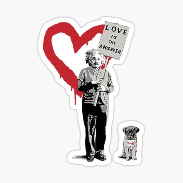 Item preview, BANKSY Einstein El amor es la respuesta designed and sold by RoleyPoleyHami.