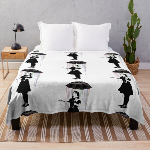 Item preview, Banksy Girl With Umbrella designed and sold by RoleyPoleyHami.