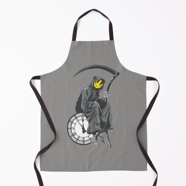 Item preview, banksy grim reaper clock designed and sold by RoleyPoleyHami.