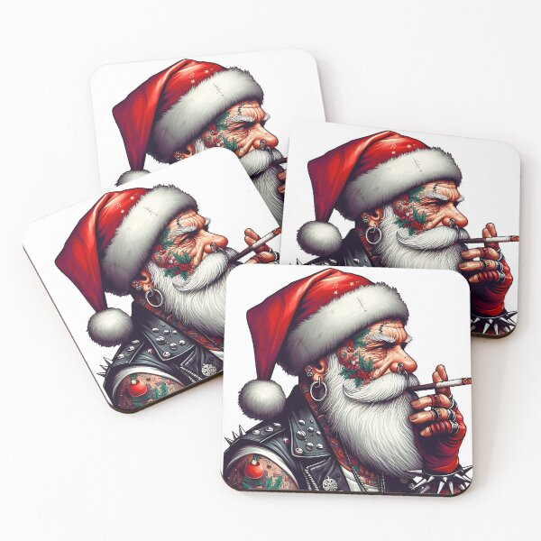Item preview, Rocketing through Christmas: Punk Santa Claus PNG | Who Wouldn't Want This? ?? designed and sold by elisabade.