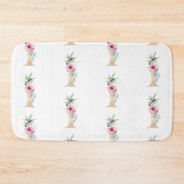 Item preview, Watercolor floral letter I with roses. Personalized Monogram. designed and sold by tapilipa.