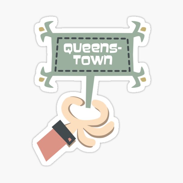 Item preview, Queenstown Cartoon Sign designed and sold by designkitsch.