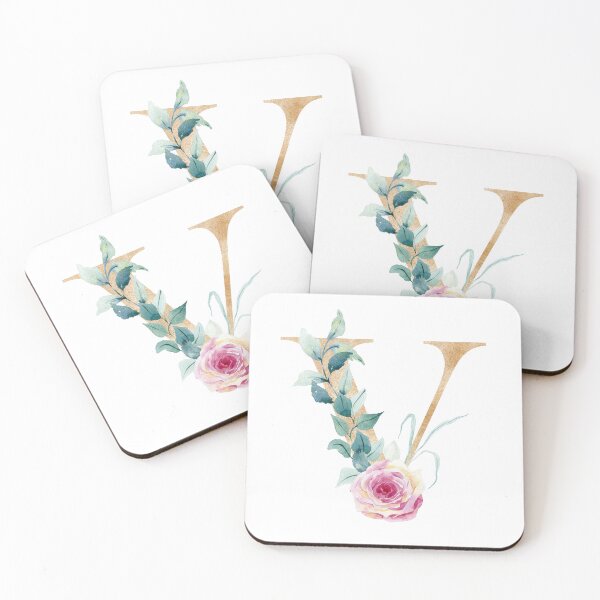 Item preview, Watercolor floral letter V designed and sold by tapilipa.