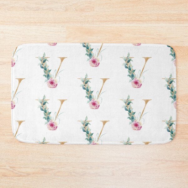 Item preview, Watercolor floral letter V designed and sold by tapilipa.