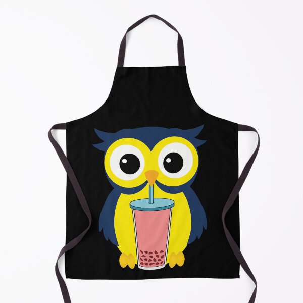 Item preview, Cute Blue owl drinking Boba Tea  designed and sold by UniqueDesignHub.