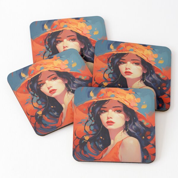 Item preview, Woman with orange hat designed and sold by Sunghie.