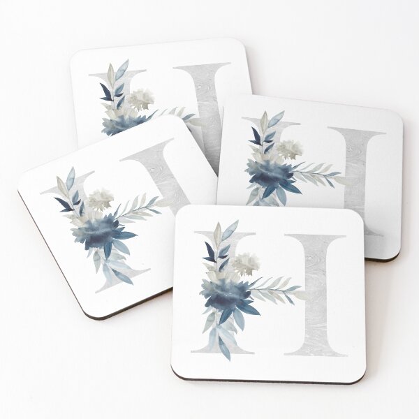 Artikelvorschau, Watercolor floral letter H with flowers.  entworfen und verkauft von tapilipa.