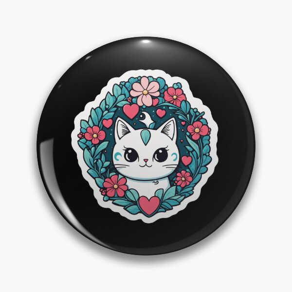 Artikelvorschau, Blumenherzkatze entworfen und verkauft von FatCatStudios.